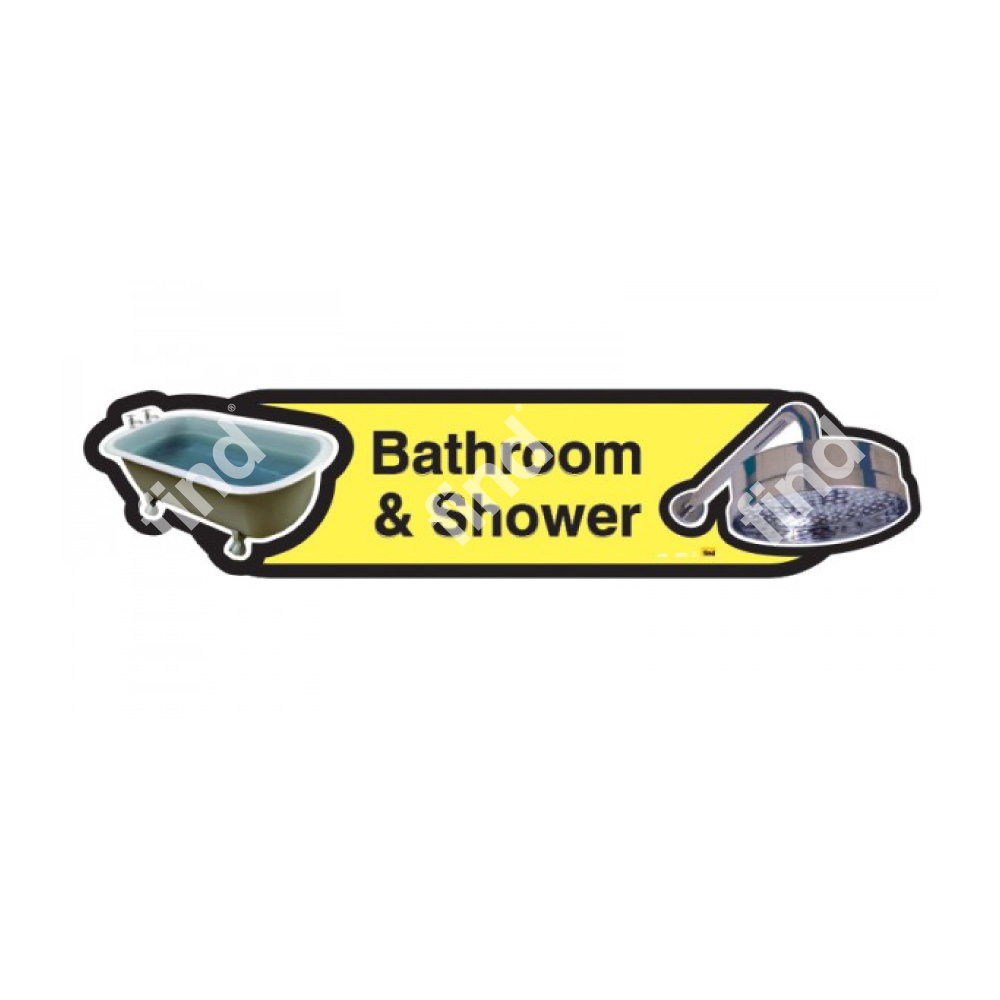 Bath & shower sign