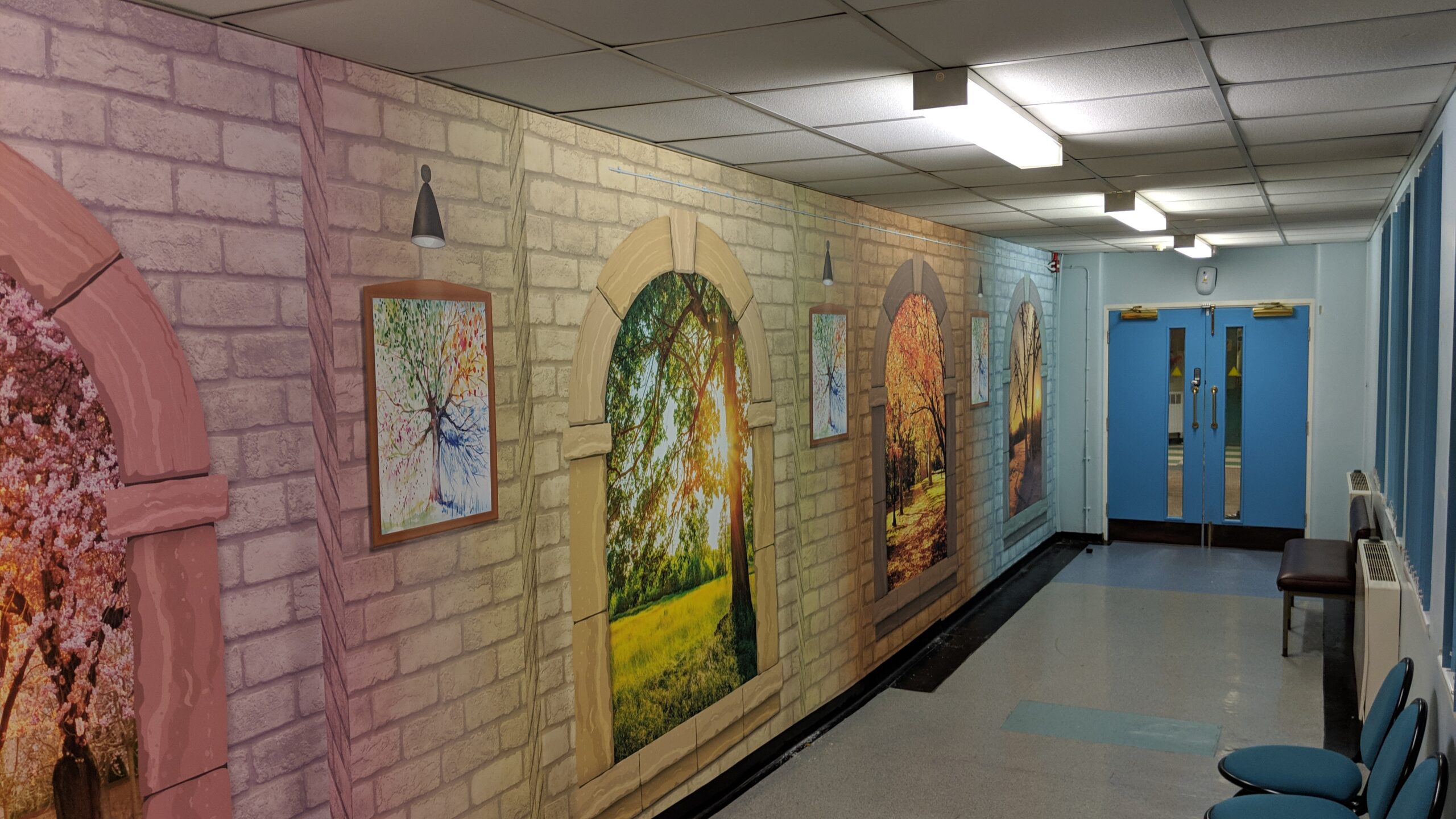 Corridor dementia mural