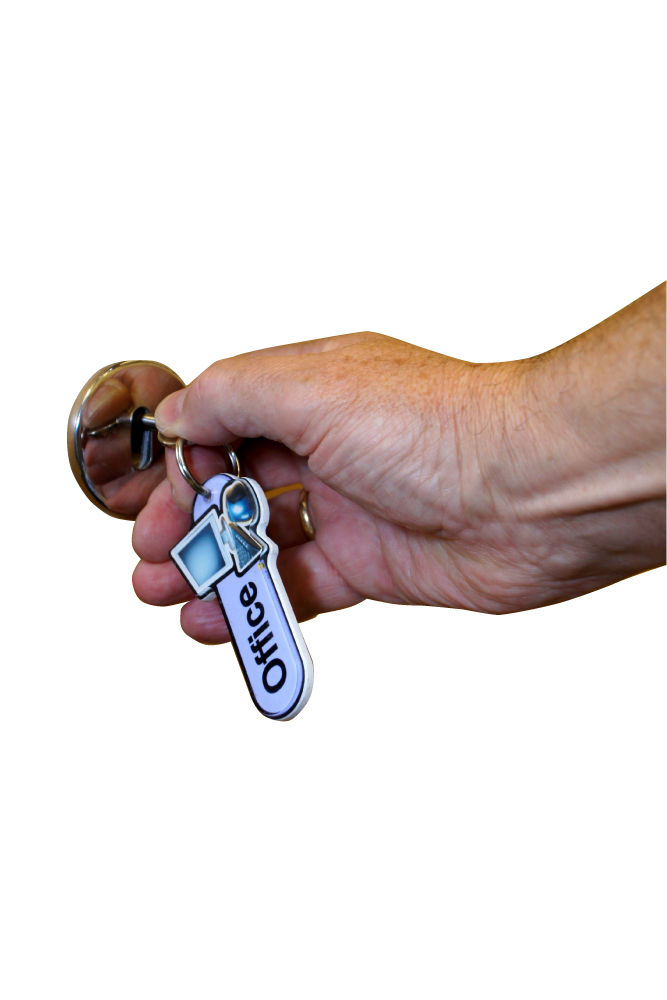 Key Fob with Labels and Key Ring
